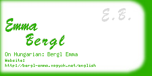 emma bergl business card